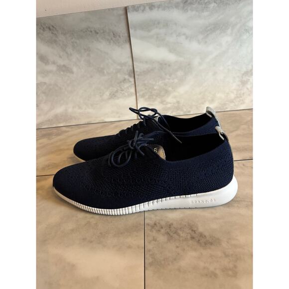 Cole Haan 2.ZeroGrand Women's 11
B Blue Wingtip Oxford Shoes Knit Stitchlite - Picture 3 of 7